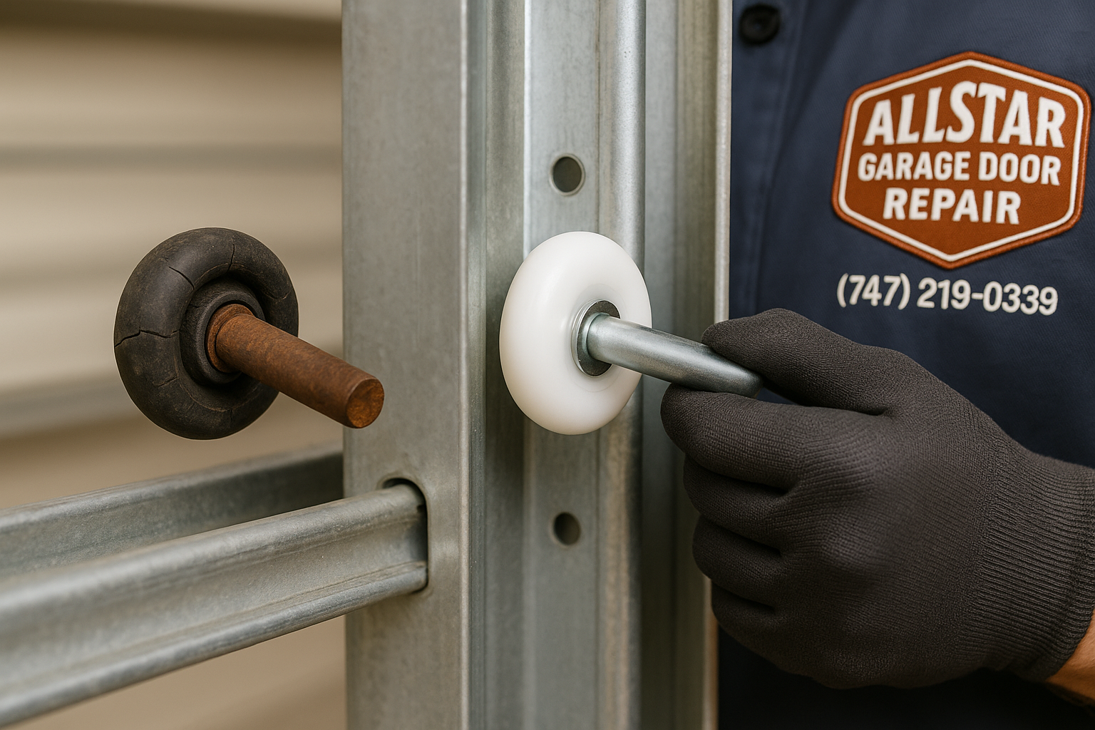 Garage Door Roller Replacement service in Johnston
